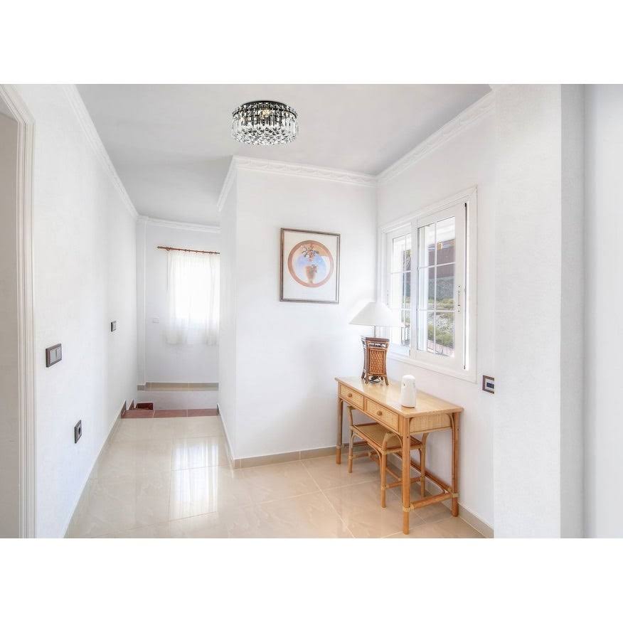 Elegant Lighting V2030F12BK-RC 12 in. Maxime Flush Mount Black