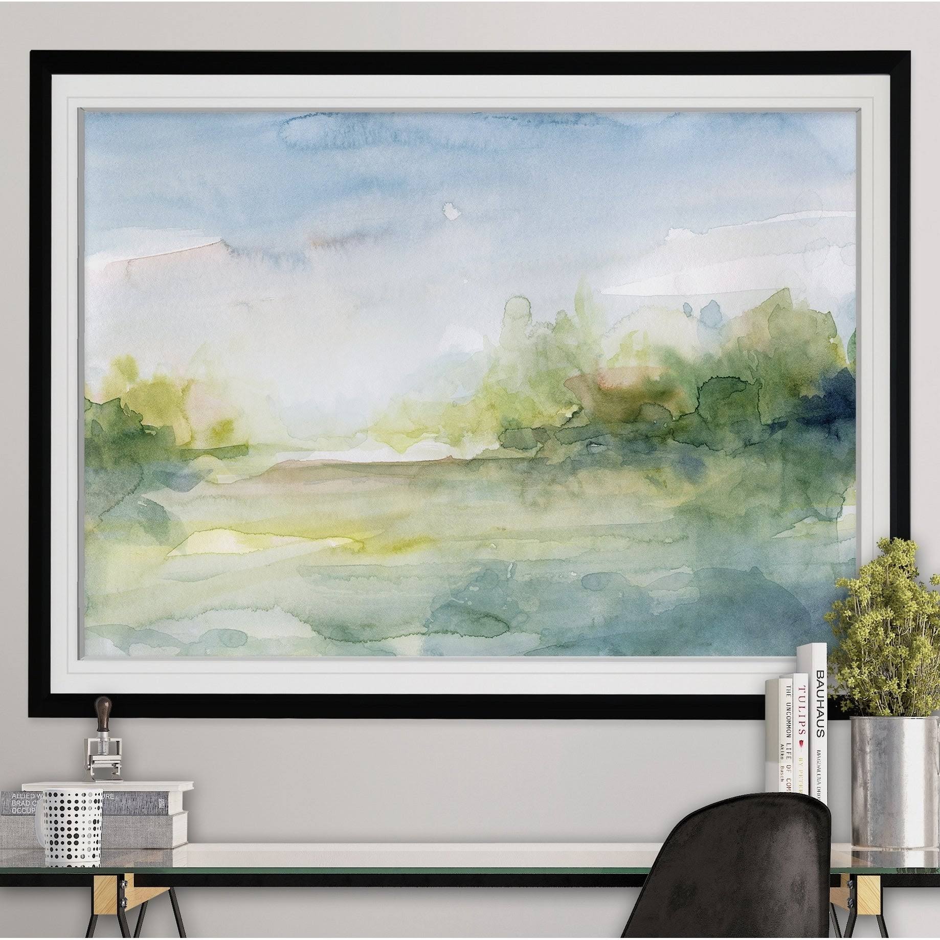 Wexford Home Clear Day-Premium Framed Print - Blue, Green, White, Black, Red, Grey, Yellow,