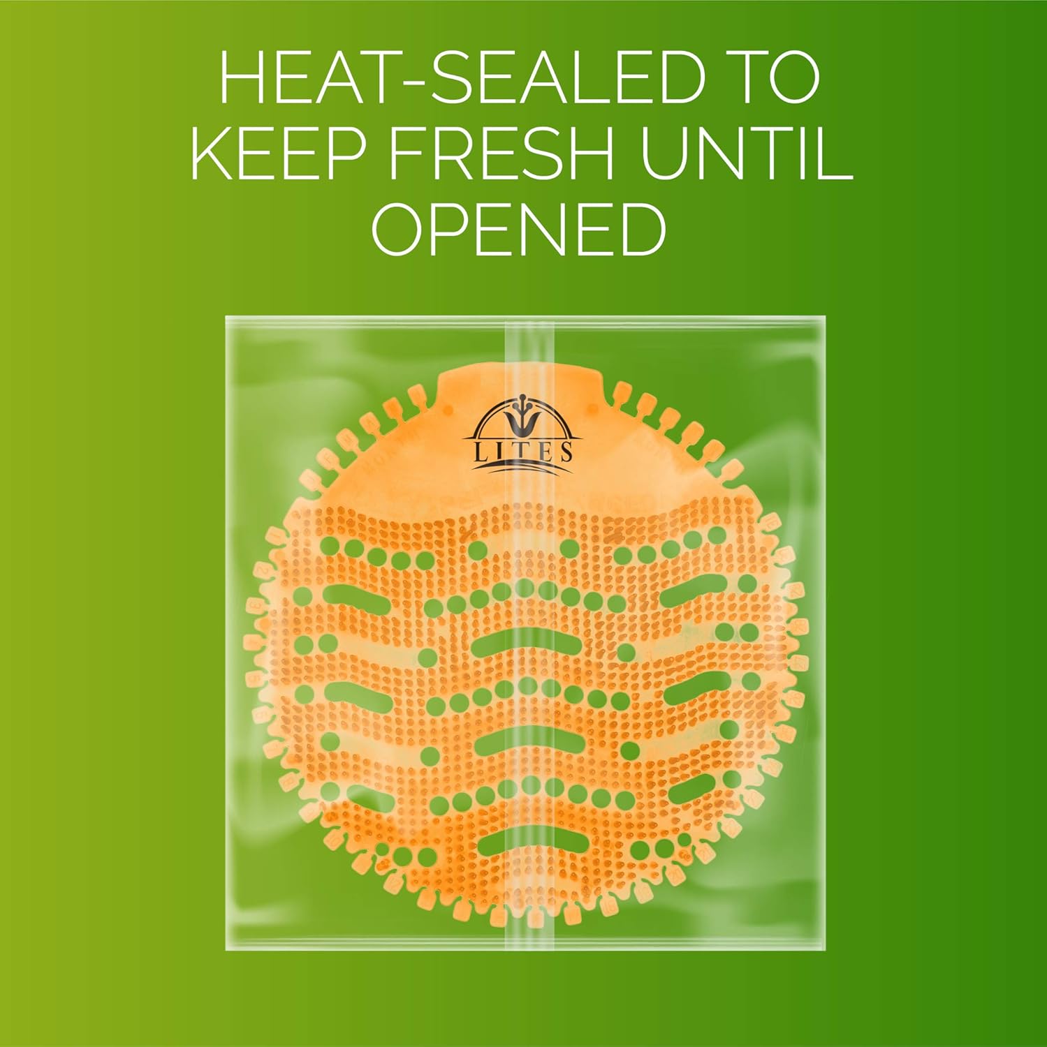 (30 Pack) Urinal Screens Deodorizer (Orange) Scent, Urinal Cake, Anti-Splash & Odor Freshener, Scent Lasts for Up to 5000 Flushes –Ideal for Bathrooms, Restrooms, Office, Restaurants, Schools… Pack of 2