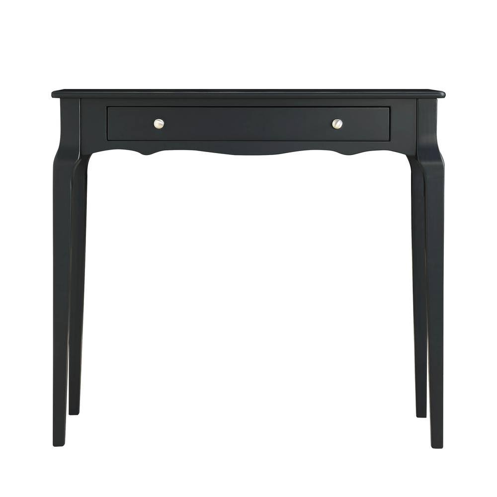 HomeSullivan Vulcan 36 in. Black Standard Rectangle Wood Console Table with Drawers, Vulcan Black