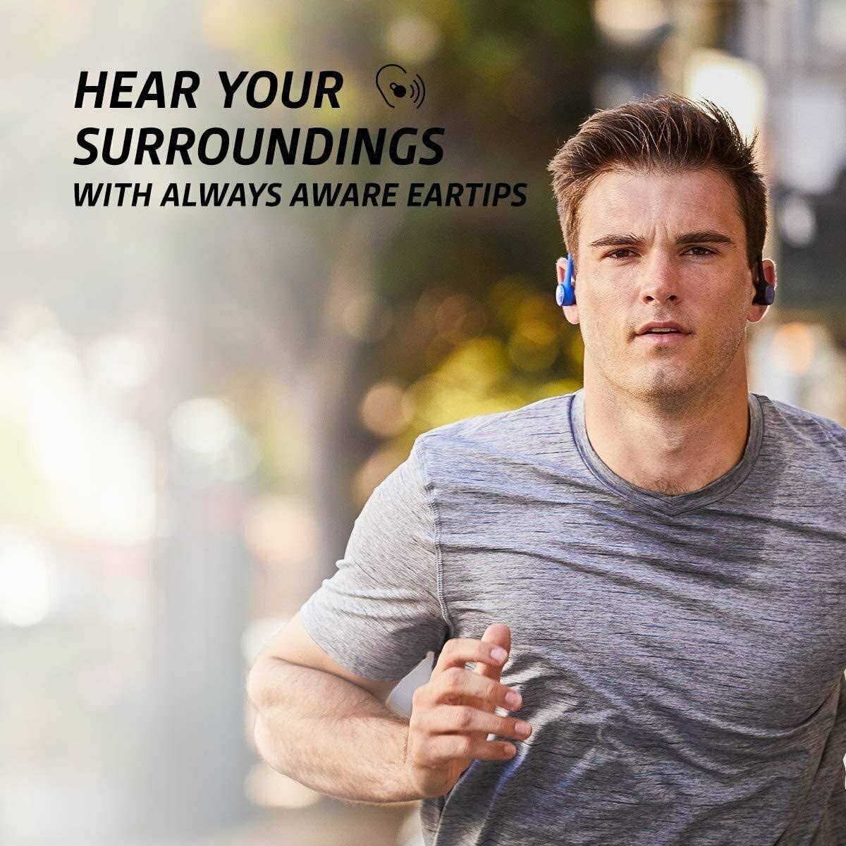 Plantronics Backbeat Fit 3150 Bluetooth 5.0 True Wireless Sport Earbuds - Black