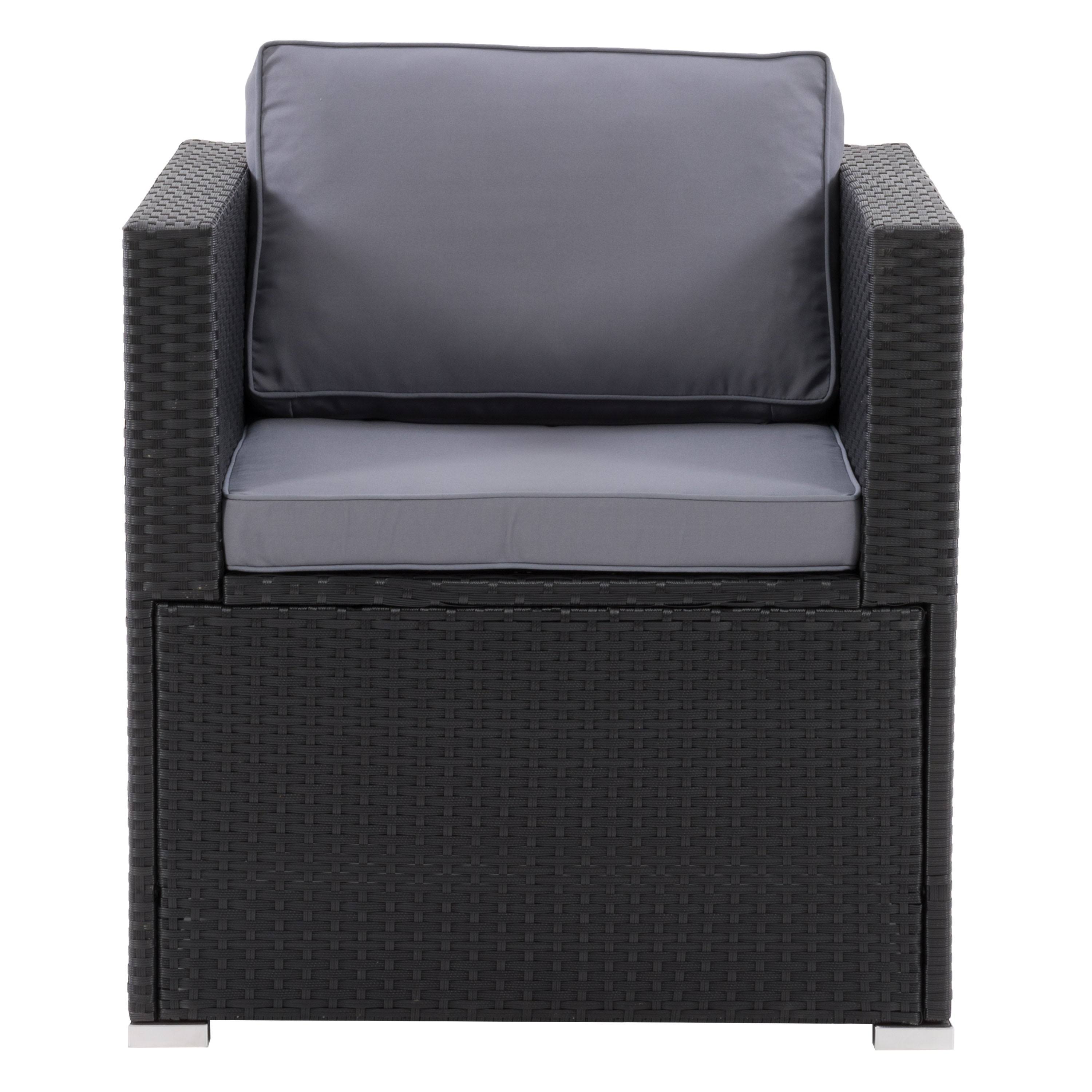 CorLiving Parksville Patio Sectional Armchair Black