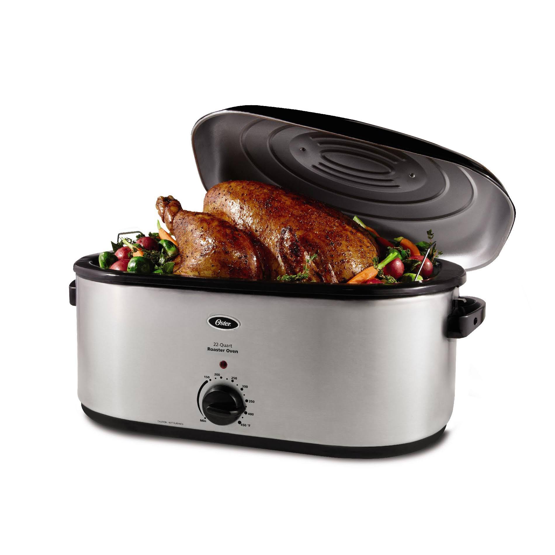 Oster Roaster Oven with Self-Basting Lid - 22 quart - Black/Silver