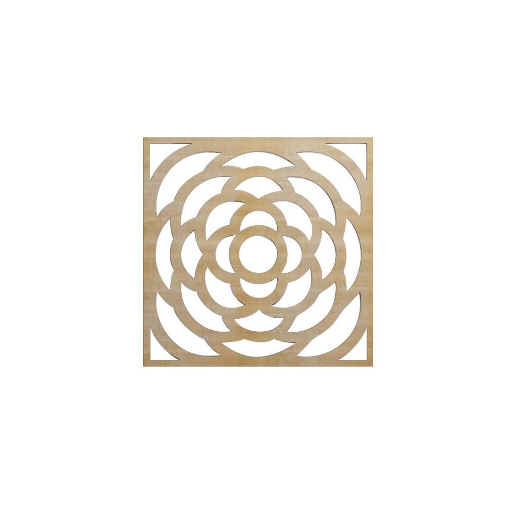 Ekena Millwork 11-3/8 in. x 11-3/8 in. x 1/4 in. Hickory Small Edinburg Decorative Fretwork Wood Wall Panels (50-Pack)