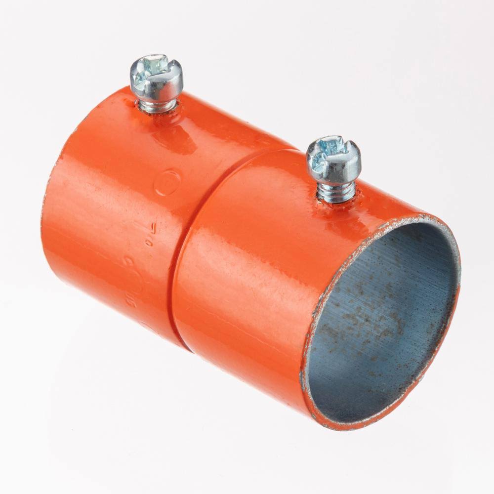 Bridgeport 1-1/2 in. Color-Coded Orange EMT Couplings (10-Pack) 32413
