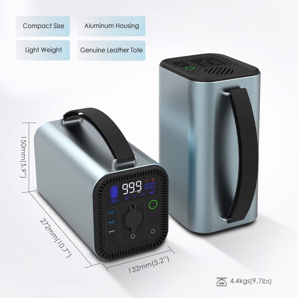 Power Station 300W AC Outlet, Portable Generator 360Wh Power Supply for Camping CPAP Cellphone TV Laptop Refrigerator Emergency Power Outage