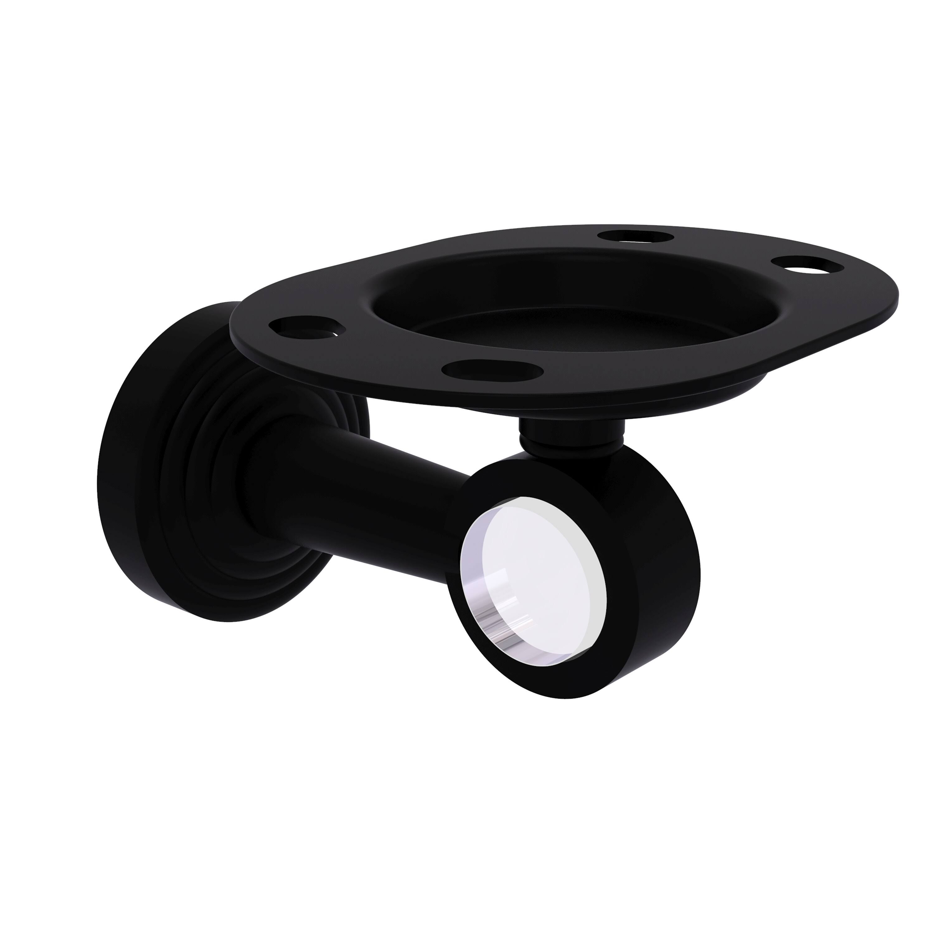 Allied Brass Pacific Beach Collection Tumbler and Toothbrush Holder in Matte Black | PB-26-BKM