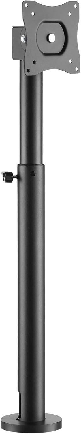 Mount-It! Point-of-Sale Register Stand for Checkout Stations and Screens with VESA Patterns | Height Adjustable Pole with Bolt-Down Base, VESA 75, 100 Compatible Pack of 2