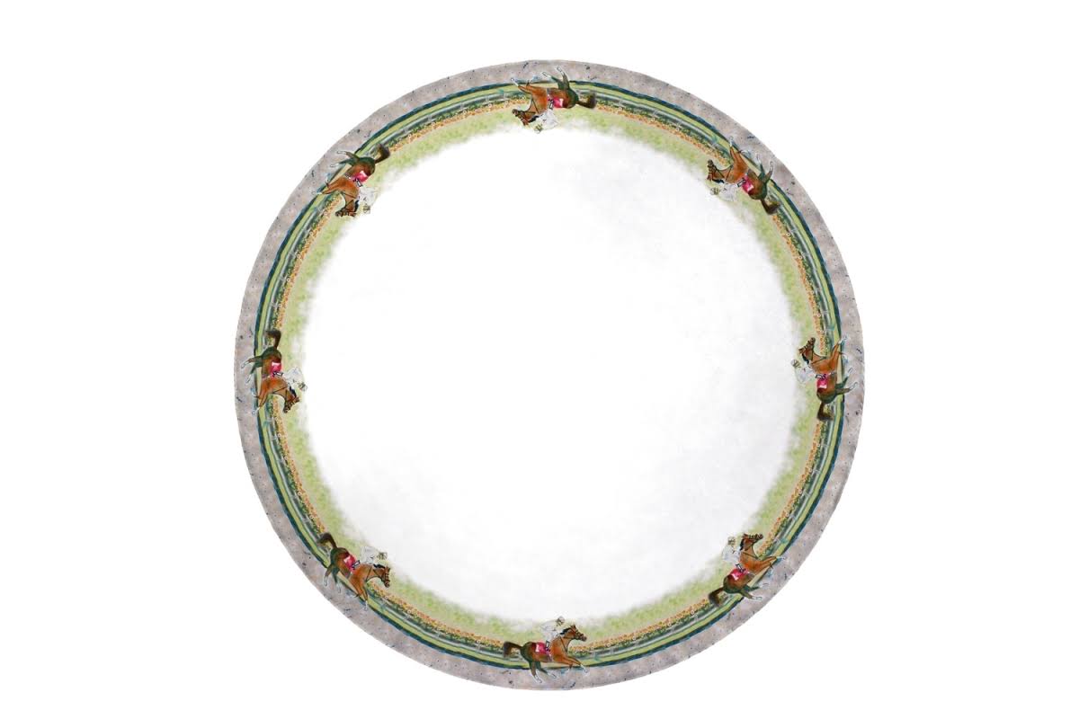 Betsy Drake TR055G 68 in. Racing Horse Table Cloth