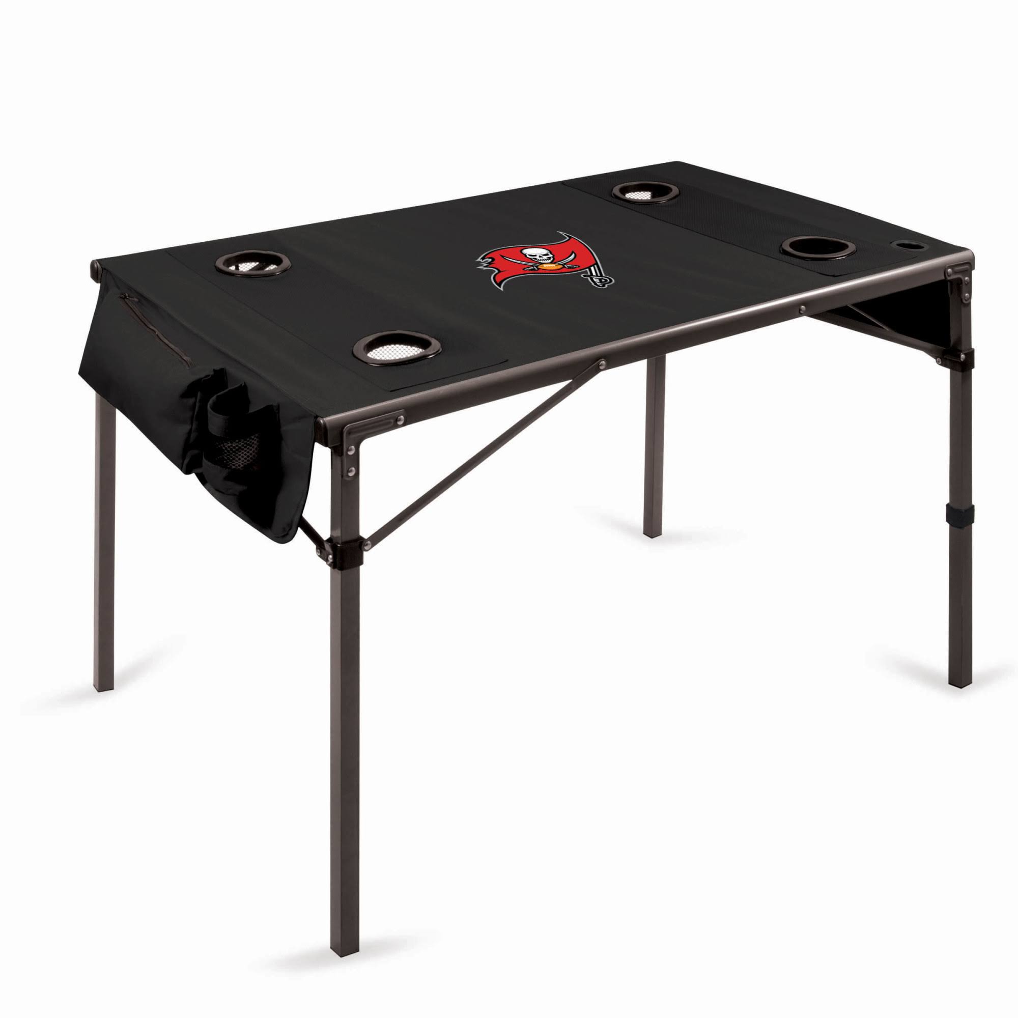 Black Tampa Bay Buccaneers Portable Folding Travel Table