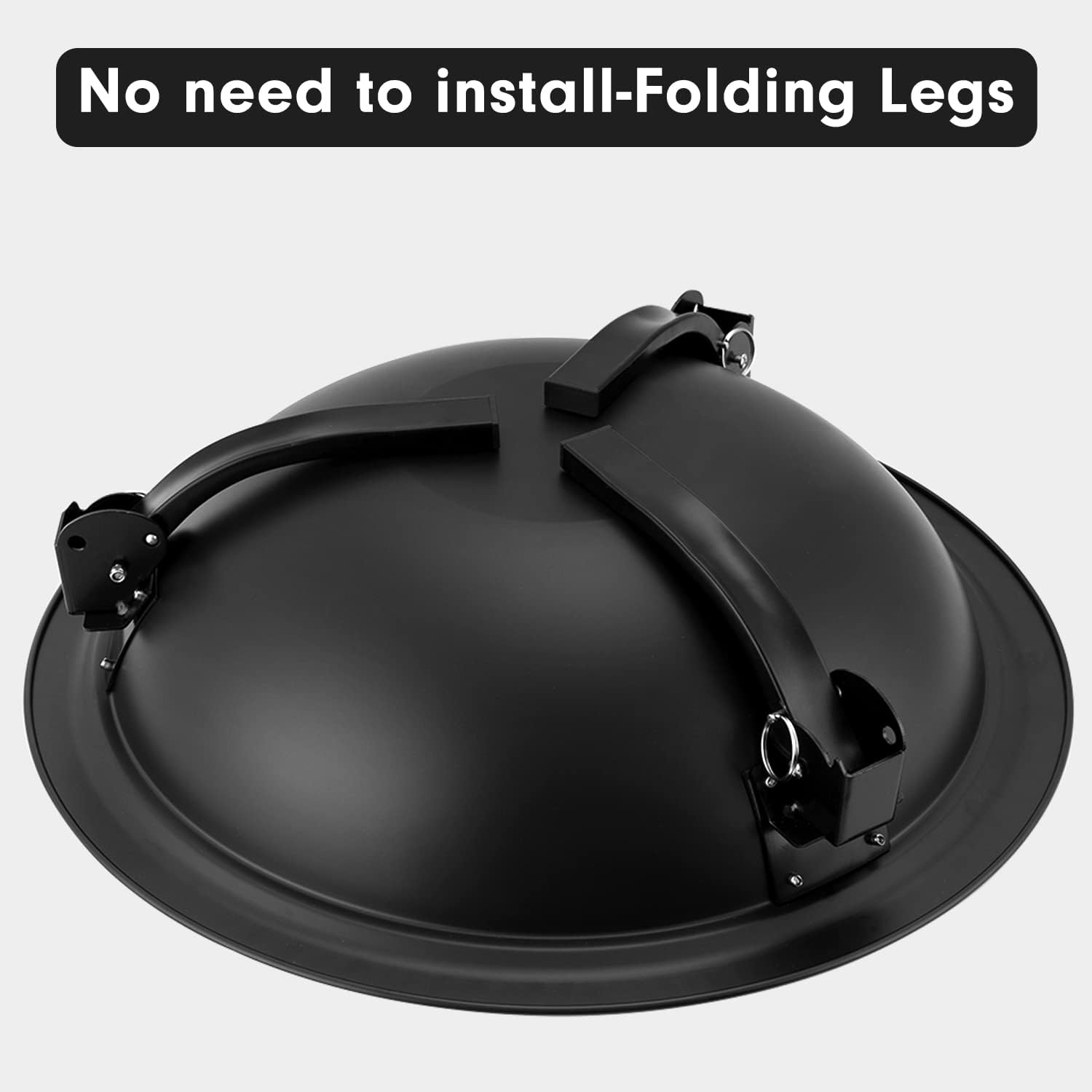 AMAGABELI GARDEN & HOME Fire Pit Outdoor Cast Iron Wood Burning Fire Bowl 28in with A Drain Hole Fireplace Extra Deep Large Round Outside Backyard Deck Camping Heavy Duty Metal Grate Rustproof BG368