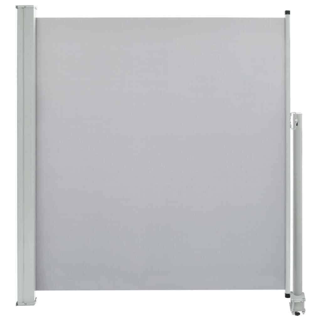 vidaXL Patio Retractable Side Awning 55.1x22x118.1x22 Gray
