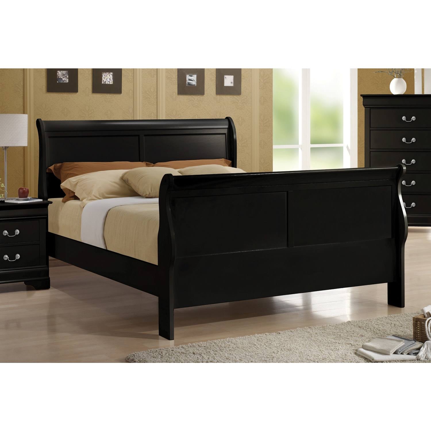 Coaster Twin Bed (Black), 203961T