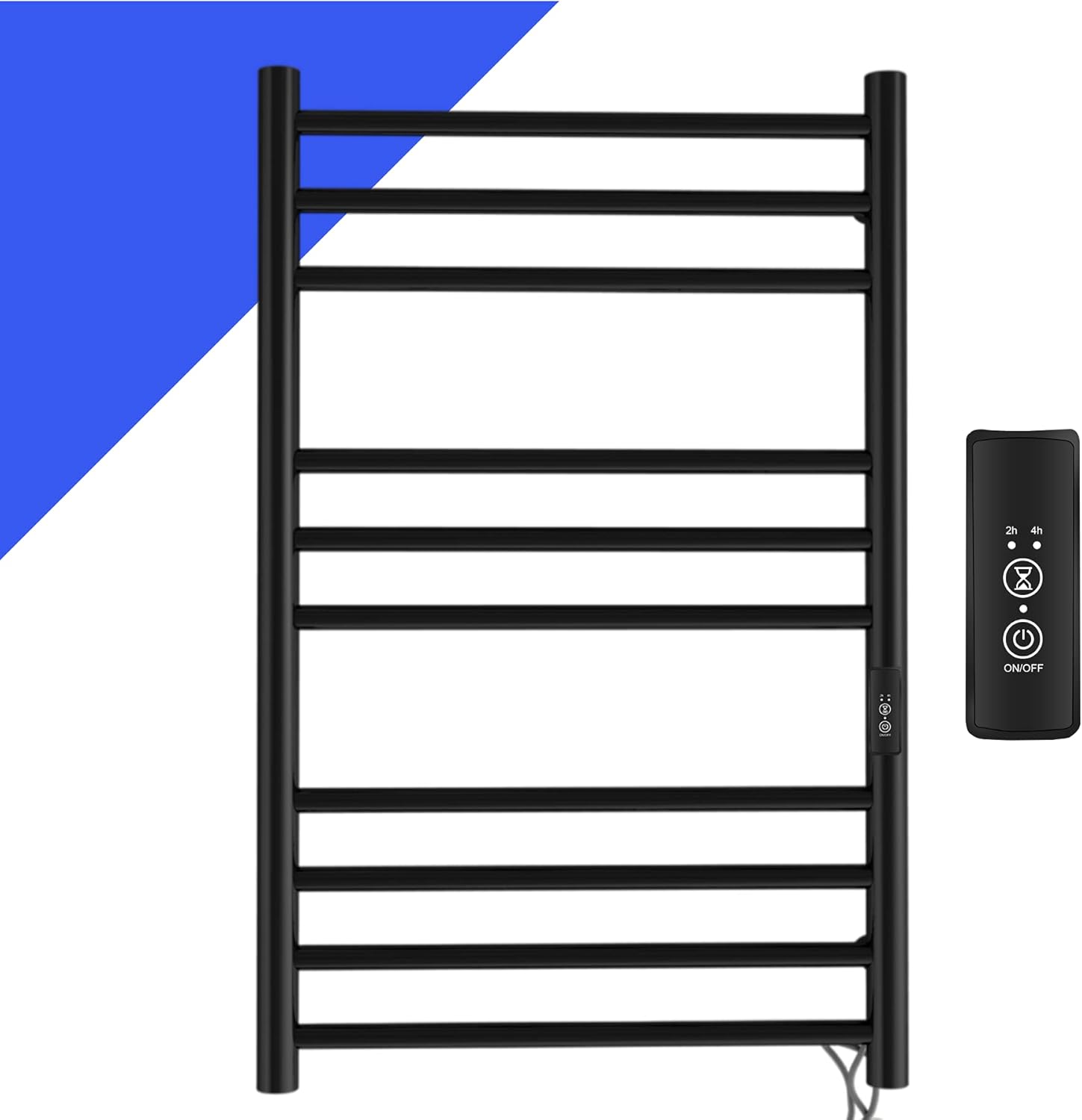 bbee.tech Heated Towel Rack, Towel Warmer with Timer, Wall Mounted hot Towel Warmer for Bathroom, Hardwired or Plug-in Models