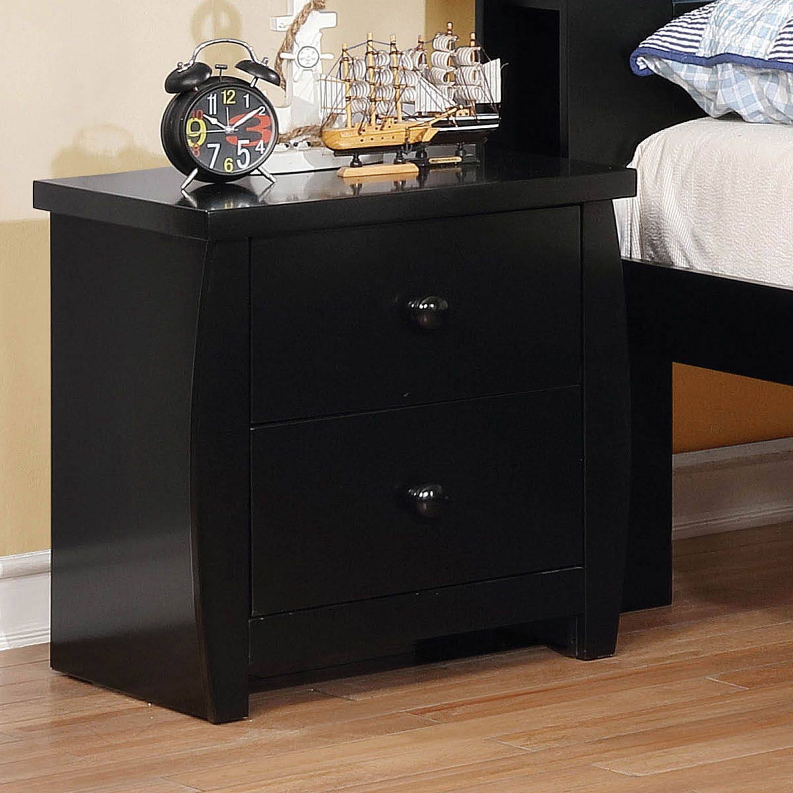 Marlee Nightstand (Black) by Furniture of America