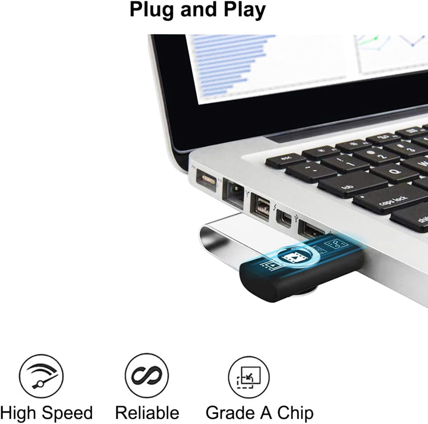 4GB Flash Drive 20 Bulk, Pen Drive AreTop USB2.0 Thumb Drive Bulk Pendrive 4GB Memory Stick (20PCS 4GB-Black) Pack of 2