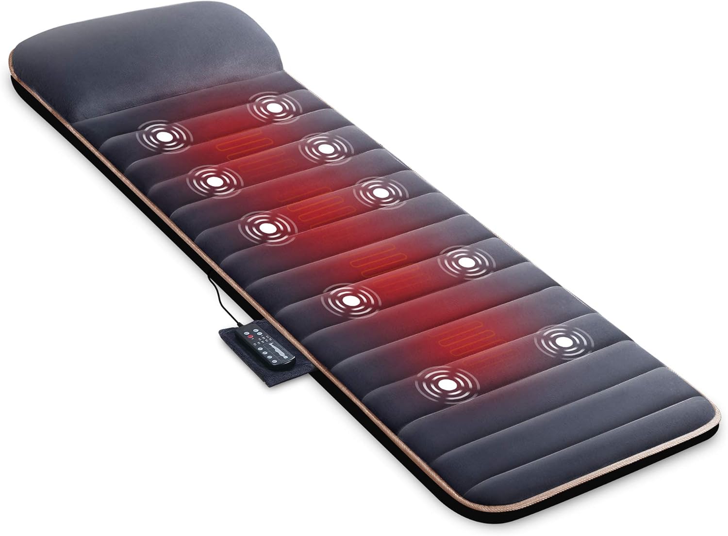 Comfier Full Body Massage Mat with Heat, Massage Pad with 10 Vibrating Motors & 4 Heating Pad with Auto Shut Off, Back Massage Chair Pad for Home Office Use