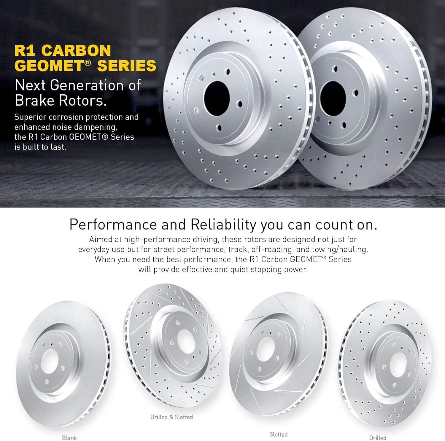 R1 Concepts Front Brakes and Rotors Kit |Front Brake Pads| Brake Rotors and Pads| Optimum OEp Brake Pads and Rotors |fits Audi A4 allroad, A4 Quattro, A5 Quattro, A5 Sportback, A6 Quattro, Q5