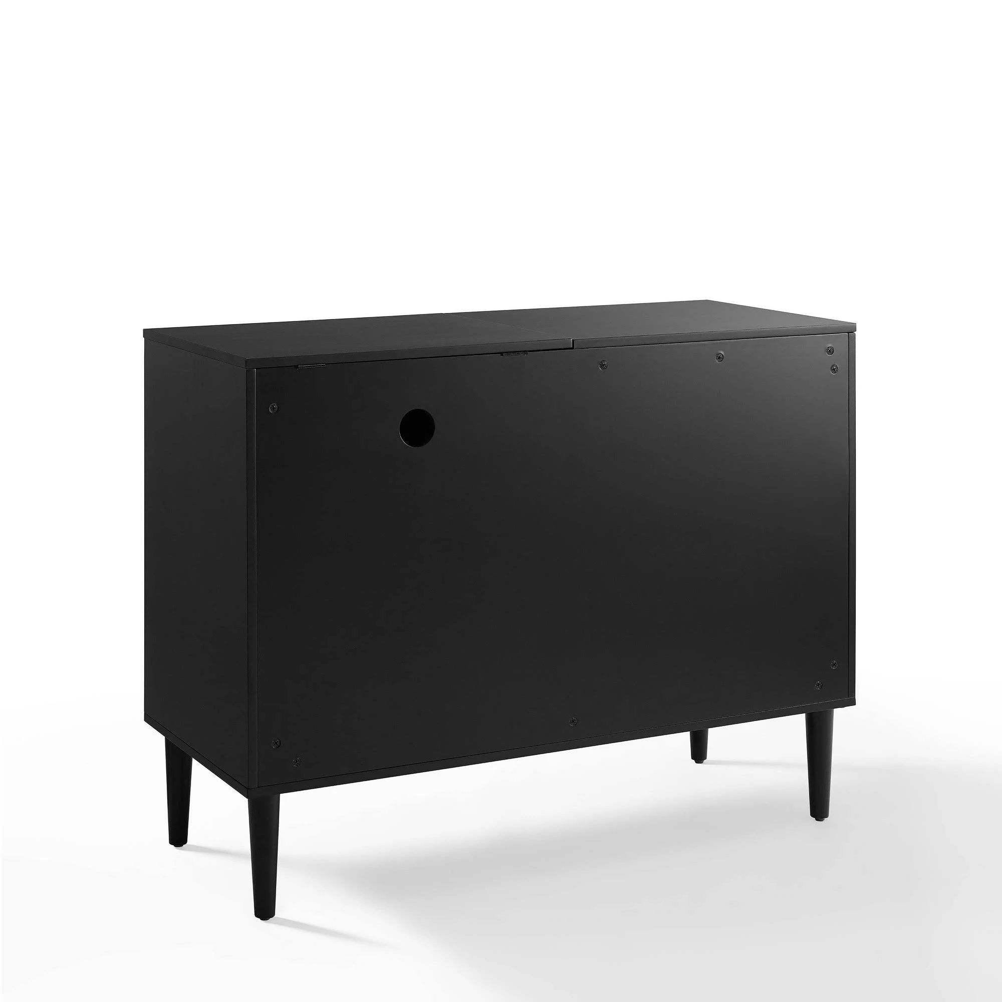 Everett Media Console Matte Black - Crosley