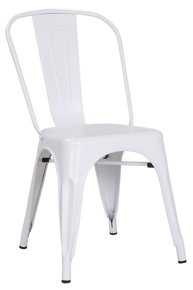 Cole 2 Matte White Metal Side Chairs by AC Pacific