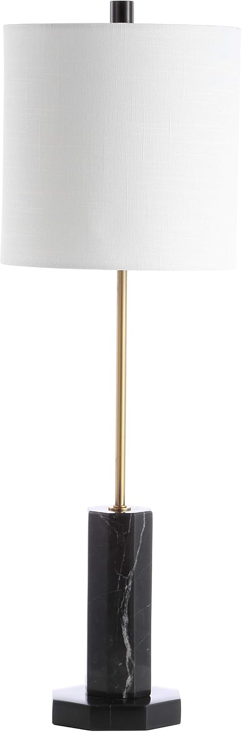 SAFAVIEH Lighting Collection Zackary Modern Black/ Brass Gold 31-inch Bedroom Living Room Home Office Desk Nightstand Table Lamp (LED Bulb Included)