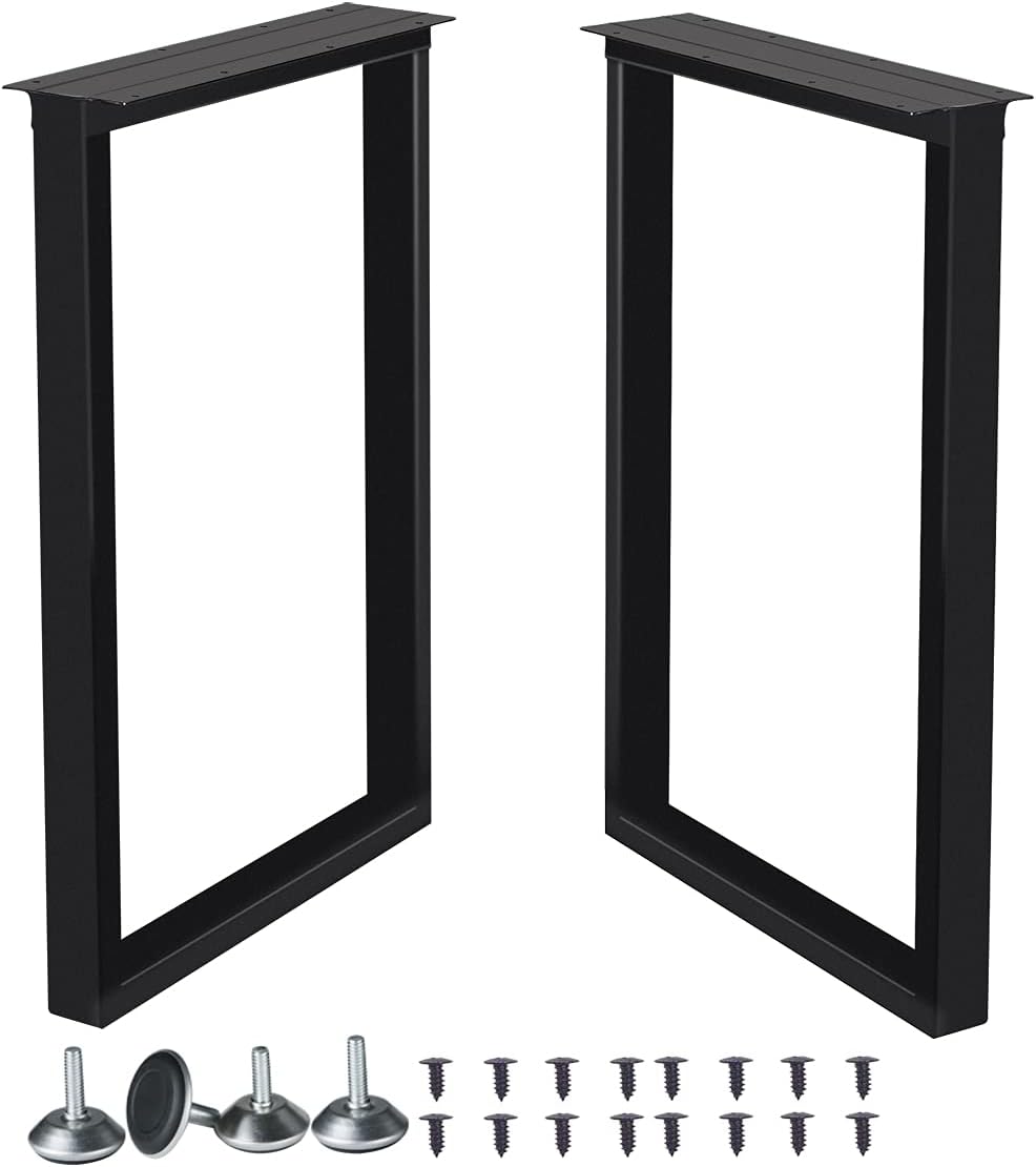 Metal Table Legs 28 Inch ,Stable and Study DIY Dining Tabel Legs Furniture Legs Desk Legs Rustic Decory Square Tube Industrial Table Legs 28