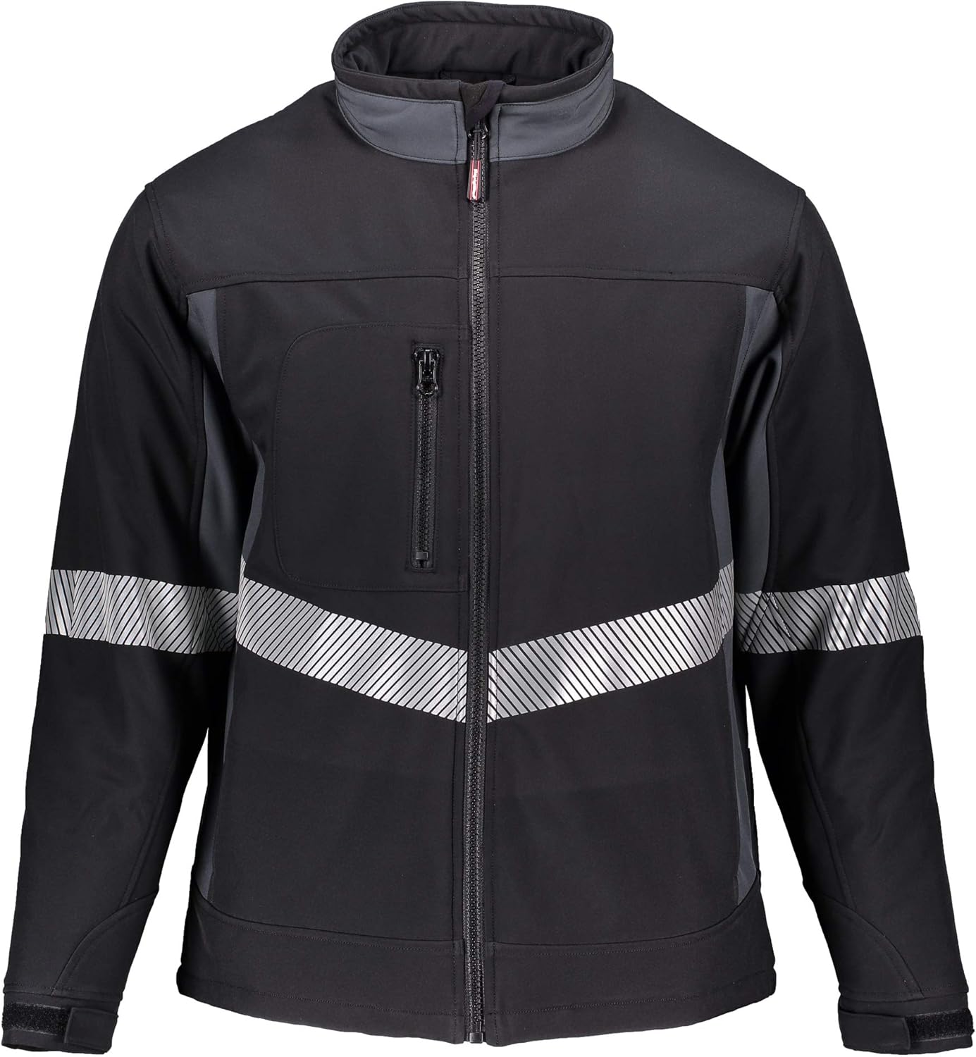RefrigiWear Water-Resistant Enhanced Visibility Insulated Softshell Jacket with Silver Reflective Tape