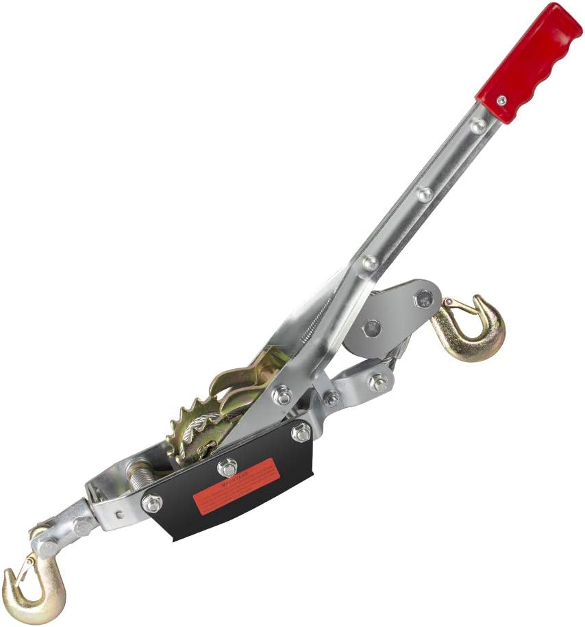 Zinnor 4-Ton Dual Gear Power Puller, Heavy-Duty Hand Puller with Cable Rope &ndash; 4 Ton Capacity, Dual (2) Gear, 3 Hooks &ndash; Come Along Cable Puller Tool (2-5days & USA Shipping)