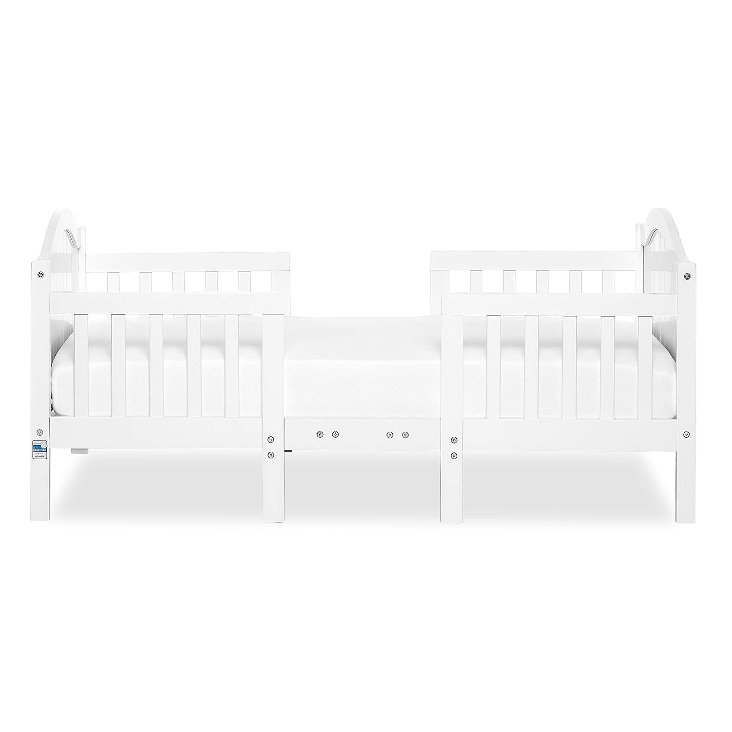 Dream On Me Portland 3 In 1 Convertible Toddler Bed in White, Greenguard Gold Certified , 57x29x28 Inch (Pack of 1)