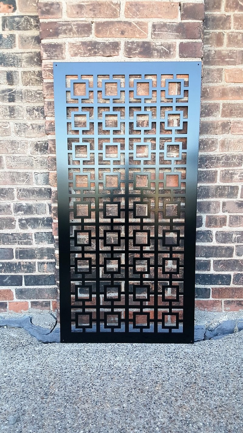 Privacy Screen Metal Garden Fence Decor Art - Square1US