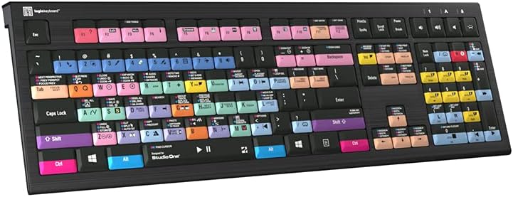 Logickeyboard Designed for Studio One 5 Compatible with Win 7-11- Astra 2 Backlit Keyboard # LKB-PSO3-A2PC-US