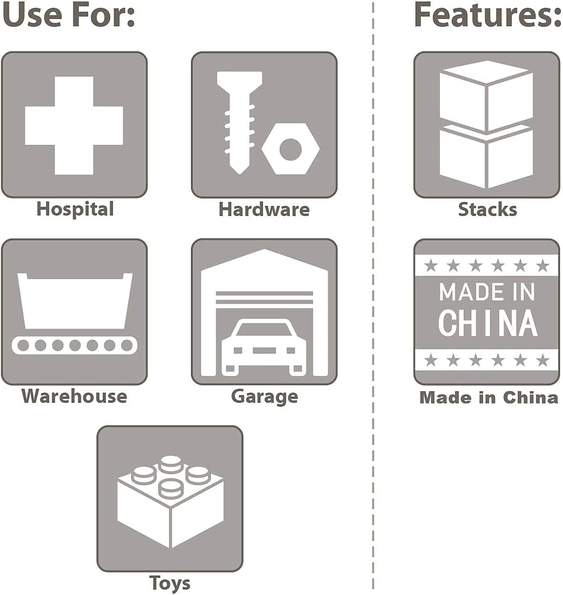 Wantian Part Box Divider Plastic Storage Box with Removable Partition, 7 Piece Partition Can Be Removed Freely Screw Part Box Building Block Storage Box Pack of 2