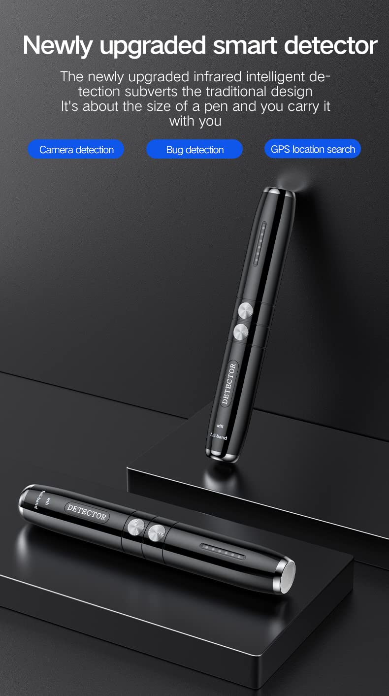 Hidden Camera Detectors, Anti Spy Detector RF Finder for Hotel, Office and Vehicle Pack of 2