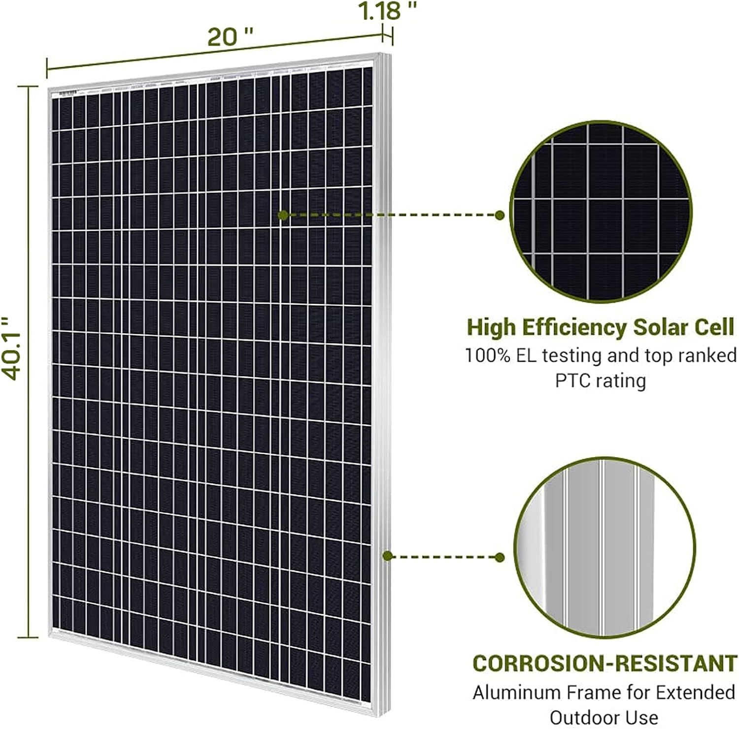 HQST 200W 12V Monocrystalline Solar Panel Kit w/ 30A PWM LCD Solar Charge Controller+Adaptor Kits+Tray Cable+Mounting Z Brackets+Y Branch Connectors