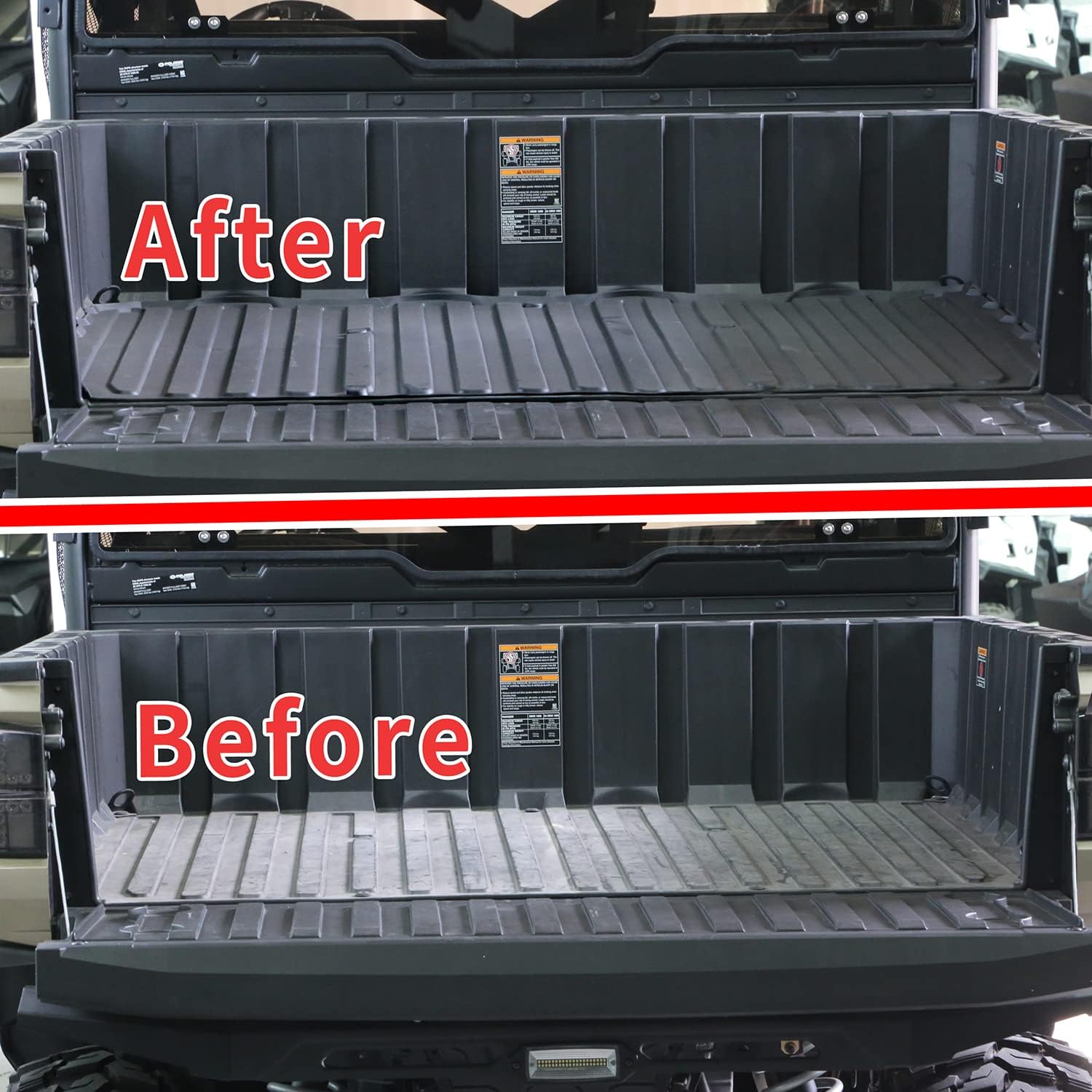 Ranger Rubber Bed Mat Liner,CPOWACE All Weather Protect Rear Cargo Bed Mat TPE Slush Liner Compatible with 2020-2022 Polaris Ranger XP 1000 Crew