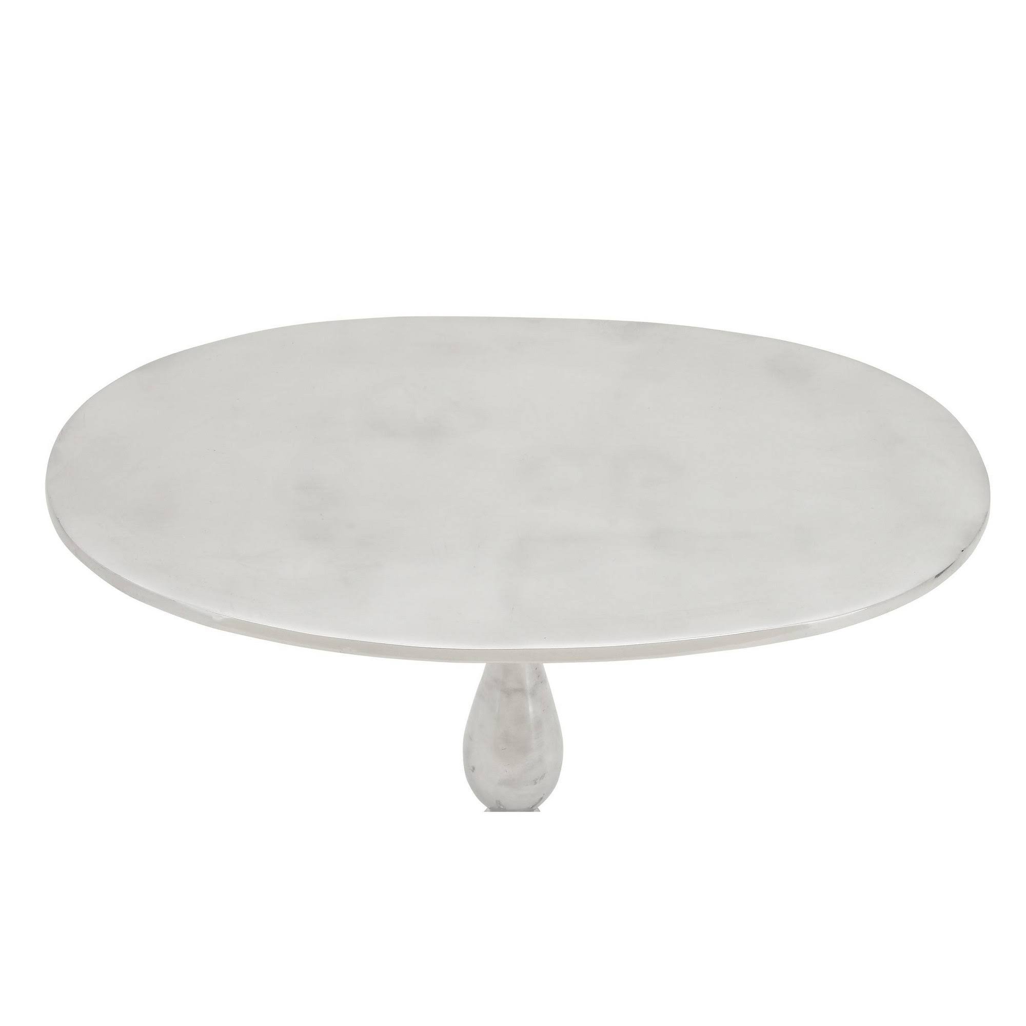 Benzara Aluminum Oval Accent Table