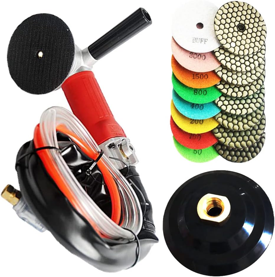 10 Packs - 1pcs 5/8&rsquo;&rsquo;-11 Air Polishing + 1pcs 5/8&rsquo;&rsquo;-11 Backer Pad + 8pcs 4