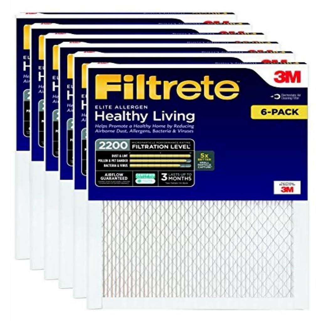 Filtrete Elite Allergen Reduction Filter, 2200 Mpr, 16x20x1 6 Pack