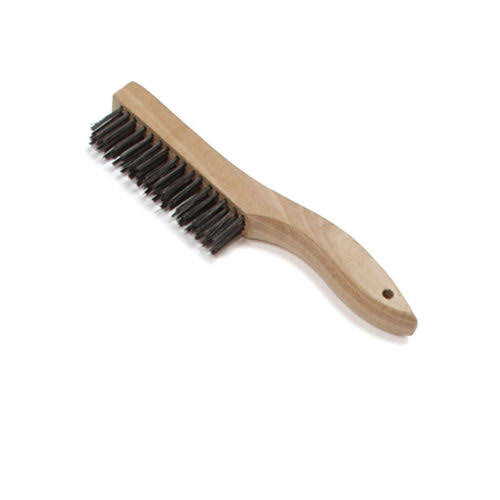 Malish 6-Rows Carbon Steel Wire Brush on Plywood Block (Pack of 12) WBC-P