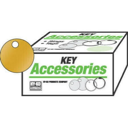 HY Ko KB148 100 Pack 1-3/8 inch Large Brass Key Tag