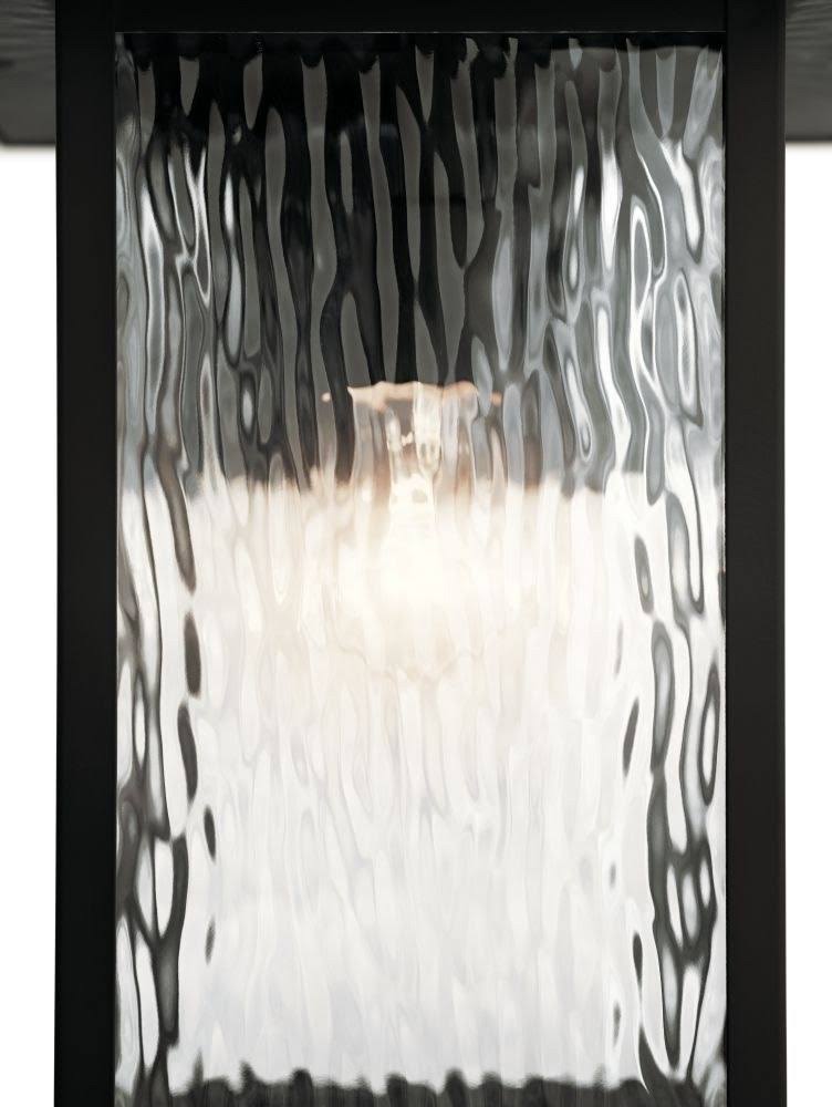 One Light X-Large Outdoor Wall Lantern Textured Black Finish with Clear Water Glass - 147-BEL-2748961 - Bailey Street Home