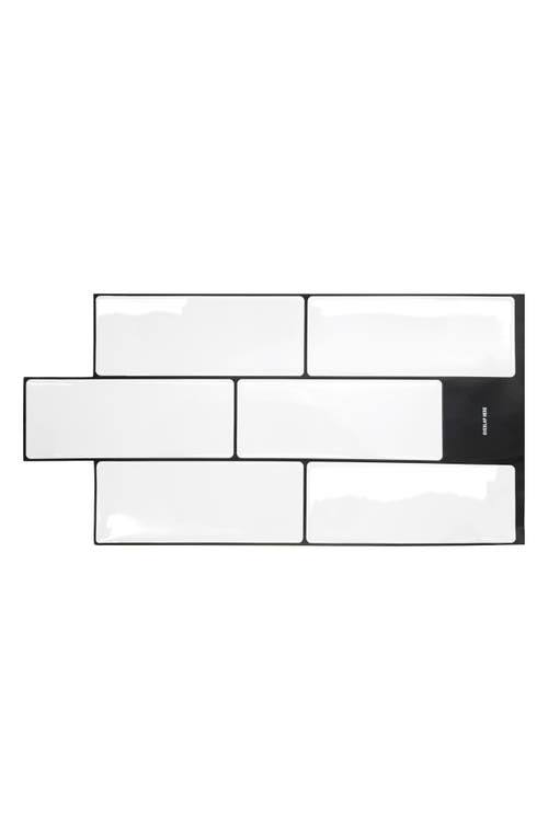 Walplus London Minimalist Brilliant White Glossy 3D Tile Stickers - Pack of 24 at Nordstrom Rack