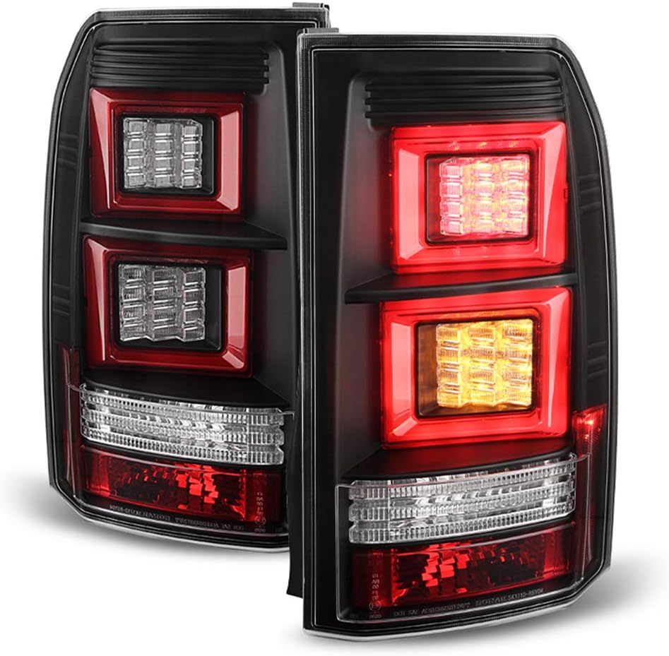 ACANII -For Blk 2005-2009 Land Rover Discovery 3 LR3 Lumiled LED Parking/Signal Tail Lights Taillights Driver+Passenger