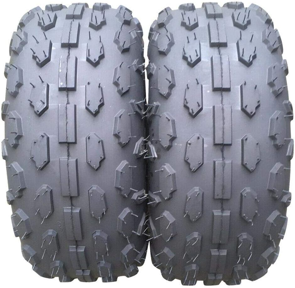 2 PCS - Pair of ATV Go Kart Tires 145/70-6 Rated Black rubber Depth: 5 mm