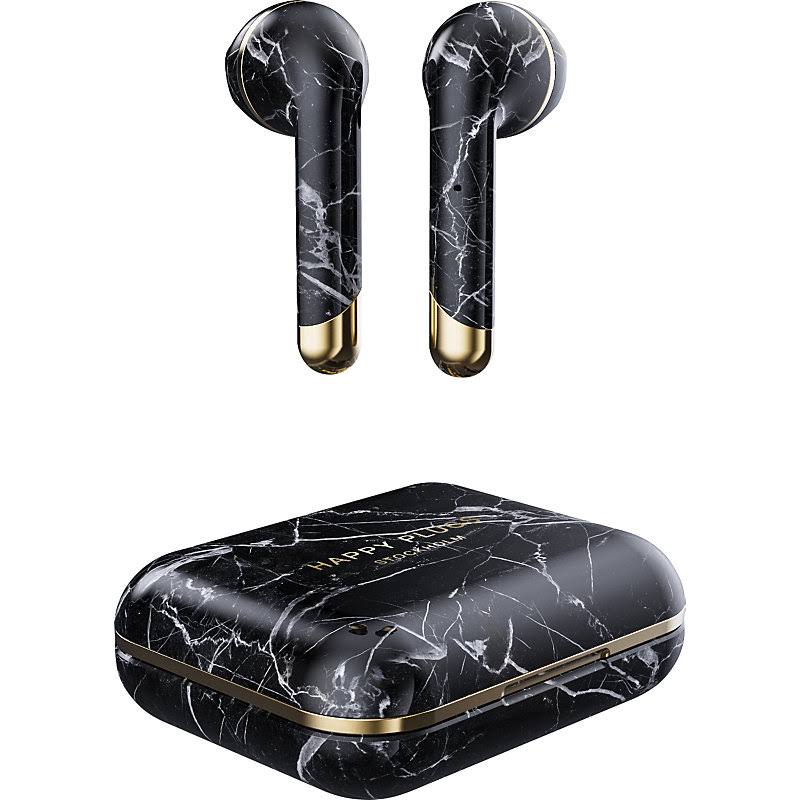 Happy Plugs Air 1 True Wireless Headphones (Black Marble)