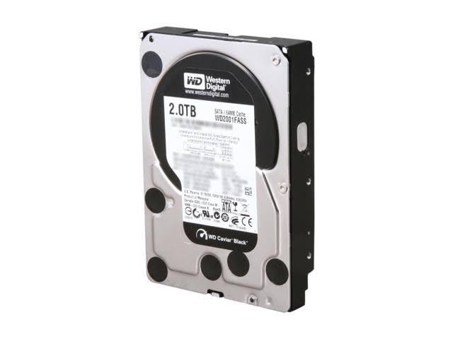 WD Black Performance 2 TB Internal HDD - 3.5x22 - WD2001FASS - SATA 3Gb/s - 7,200 rpm