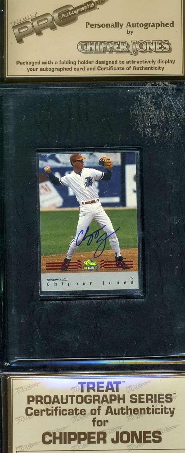 Chipper Jones Signed 1993 Classic Sealed Blister Pack Rare Authentic Autographed - Baseball Slabbed Autographed Cards