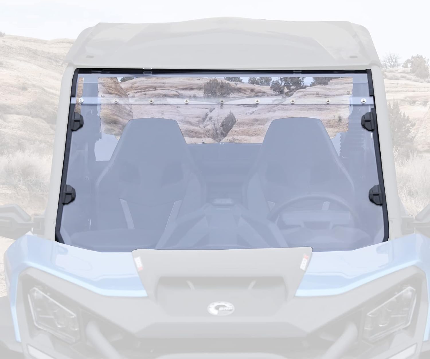 A & UTV PRO Front Full Windshield for 2021 2022 Can Am Commander 1000/ MAX Window Accessories, Clear Tough Windscreen, Hard Coated Polycarbonate Construction | 250x Stronger Than Glass