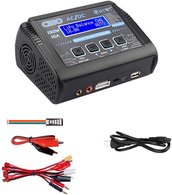 Xmipbs Lipo Battery Charger Fast Rc Hobby Lipo Battery Balance Charger 150W 10A1-6S AC/DC for Li-ion/Life/NiCd/NiMH/LiHV/PB/Smart Battery
