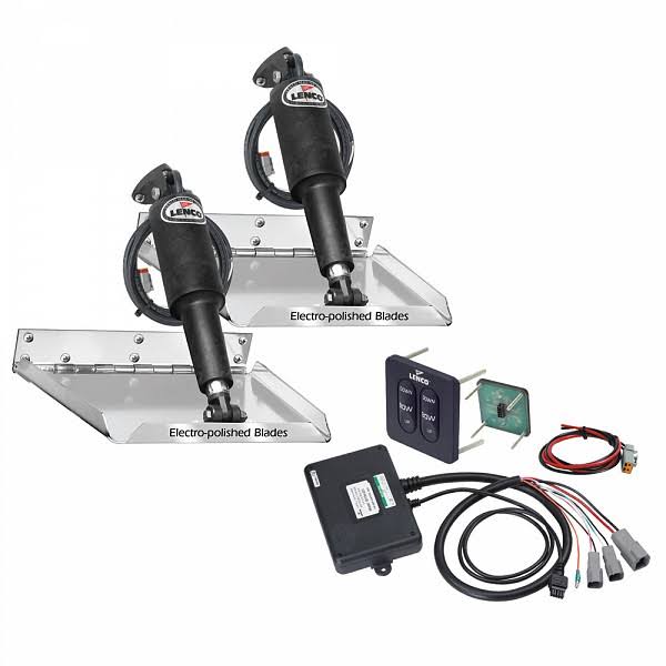 Lenco 12x22 x 12x22 Standard Performance Trim Tab Kit w/Standard Tactile Switch Kit 12V